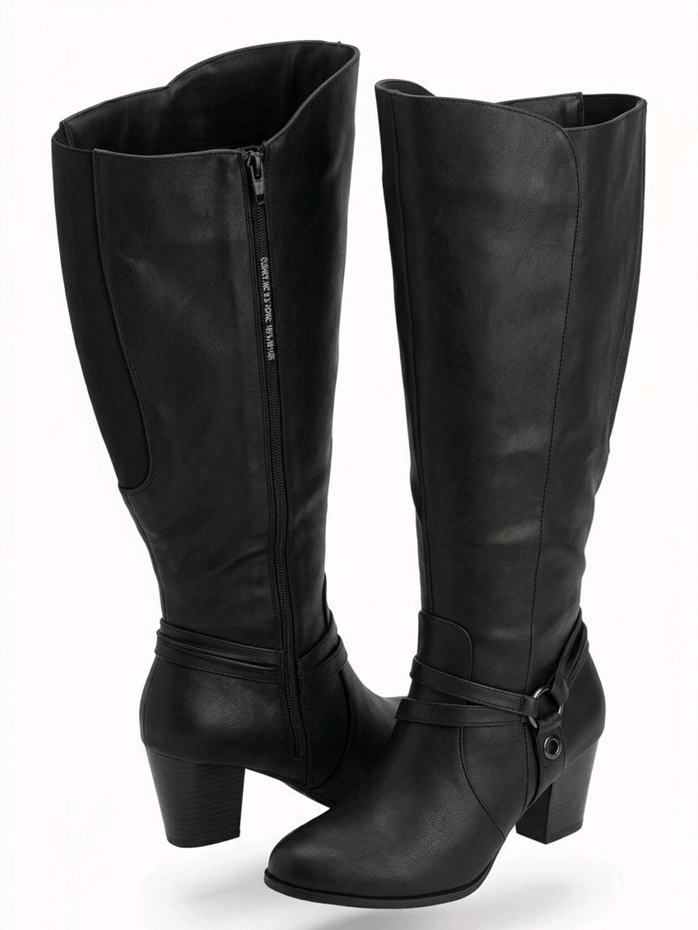 Kim Rogers Black Over-the-Knee Block Heel Riding Boots